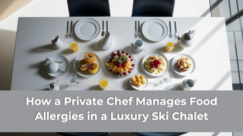 How a Private Chef Manages Food Allergies in a Luxury Ski Chalet, luxury meal prepared on a table
